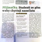 �l�nek napsali o n�s p�ij�ma�ky. Studenti se p�es weby chystaj� nane�isto METRO 18. 5. 2015